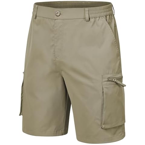 YuKaiChen Men's Twill Cargo Shorts with Pockets Cover