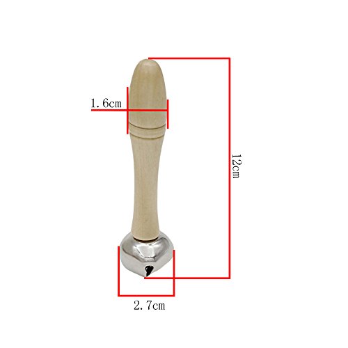 Moniss Sino De Campainha Simples Com Cabo De Madeira Brinquedo Musical Para Crianças De Colo