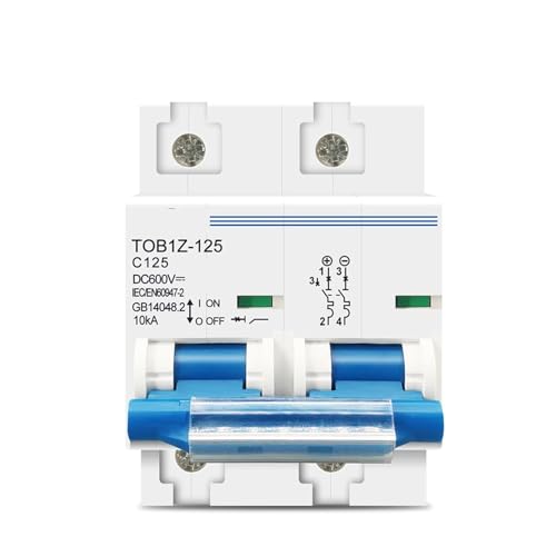 Magnetotérmico CC 600V 125A con curva C para aislar baterías solares 1