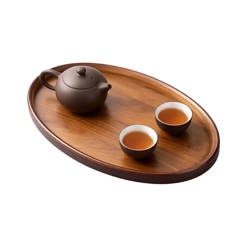 Bandeja Decorativa De Madera,Decoración del Hogar Retro Ovalada con Almacenamiento - De Servicio | para Charcutería Postre Desayuno Mesa Cocina Dormitorio Salón