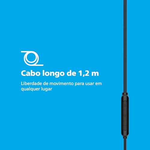 Image of Philips Audio TAE1159BK /00 in-Ear Wired Earphones with C-Type Jack, 10mm Drivers, Inline Mic, Powerful Bass and Clear Sound, Tangle Free 1.2m Cable and 3 x Inter Changeable Ear Tips (Black)