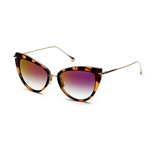 Dita Heartbreaker Plated Gold / Tortoise frame Cateye 56 Mm Purple Lens DITA Heartbreaker 22027-B-TRT-GLD-56 Prescription Sunglasses  main image 3