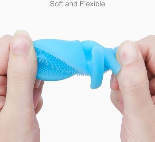 VOUM Silicone Facial Scrubber,Face Cleansing Brush,Mini Manual Silicone Face Scrubber Face Massager Brush Anti-Aging Skin Cleanser and Deep Exfoliator Makeup Tool for Girl Sister Women,2 PCS - Image 5