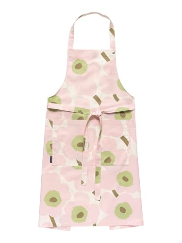 [マリメッコ] Pieni Unikko エプロン レディース 52_1_52263475353 F ピンク×ライトグリーン×サンド