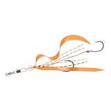 ダイワ(DAIWA) 紅牙遊動テンヤSS替え針エビラバ シングルカーリー オレンジ
