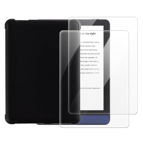 Funda Meebook M6C Color 2 en 1 con protector de pantalla de vidrio templado negro