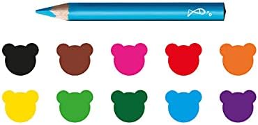 Carioca Jumbo Baby Triangle Dry Crayons, 10Pcs