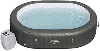 Lay-Z-Spa Mauritius 180 AirJet Massage System, Inflatable Hot Tub with Freeze Shield Technology, 5-7 Person, Grey