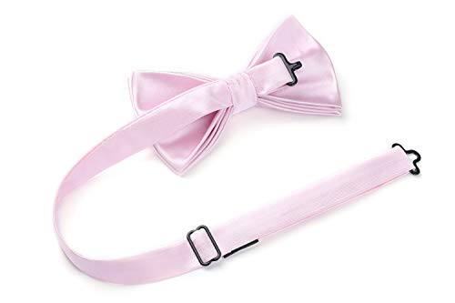 Image of HISDERN Bow Ties for Men Pretied Bowties Classic Formal Business Bow Tie Adjustable Tuxedo Bowtie for Wedding Party