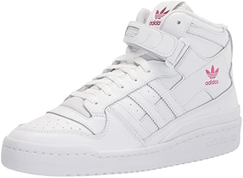 adidas Originals Women's Forum Mid Sneaker, White/White/White, 8.5