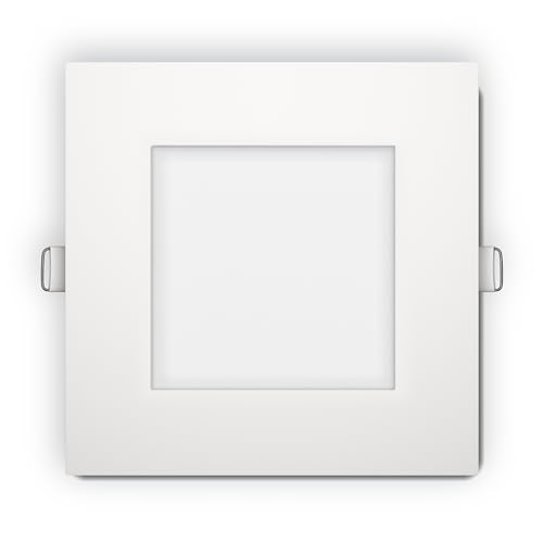 Goodlite 6-inch 18W - LED Recessed Ultra-Thin Square Slim Wafer Downlight, Dimmable (Triac), 1400 Lumens, 5 Color Selectable 27k-30k-35k-41k-50k, CRI 90+, ETL Listed, 50k Hr, 150W Equal, 1ct (G-20228)
