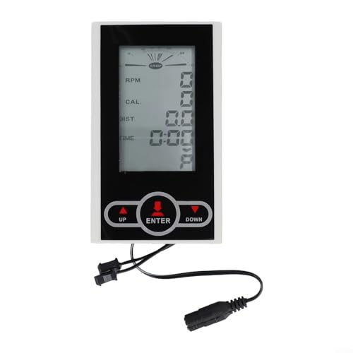Medidor electrónico de fitness para bicicleta fija elíptica y remo con pantalla digital 6