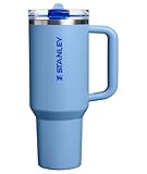 STANLEY Quencher ProTour Flip Straw Tumbler with Leakproof Lid 40 oz | Built-In Straw & Handle | Cupholder Compatible for Travel | Insulated Stainless Steel Cup | BPA-Free | Blue Sky