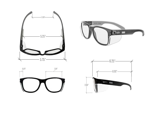 MAGID Y50 Series Performance Anti-Fog Polycarbonate Safety Glasses with Side Shields, 6 Pairs, Clear Lens | Black Frame, Y50BKAFC