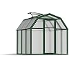 Palram - Canopia Rion EcoGrow 2 | 6 Ft. x 6 Ft. Greenhouse, Large Twin Wall Polycarbonate Heavy Duty Green House DIY Kit for Garden, Yard, Plants, Walk-in for Outdoors with Window Vent (Green)