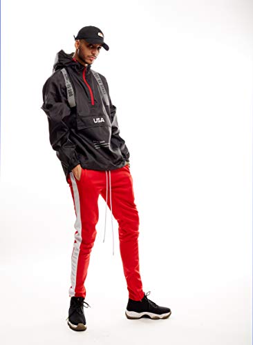 Image of SCREENSHOT Mens Streetwear Windbreaker Jacket - Lightweight Graphic Hoodie, Graffiti Hip Hop Urban Fashion Pullover Top