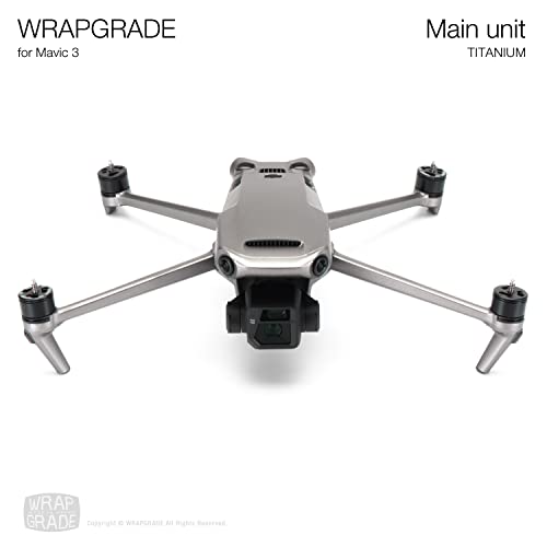 Image of WRAPGRADE Full Skin Stickers for DJI Mavic 3 / Mavic 3 Classic (Titanium)
