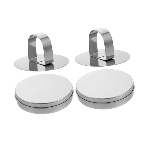 Hemobllo 4piezas Molde Para Galletas De Azúcar Moldes Redondos De Metal Herramientas Para Hornear Cortadores De Galletas Caja De Hojalata Para Fiestas