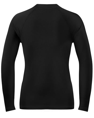 Roadbox Jungen Thermo Shirt Langarm Fleecegefüttertes Kinder Unterhemd Atmungsaktive Funktionsunterwäsche für Schule Sport Winter Alltag