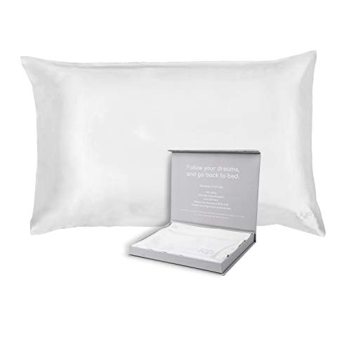 KIP- 100% Natural Mulberry Silk Pillowcase, 30 Momme, 6A Grade, Hypoallergenic, Envelope Closure, Natural Undyed Color. Oeko-TEX Certified. (Standard Size (20