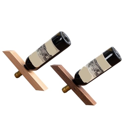 Soporte para botellas de vino de madera con diseño balanceado miniatura 1