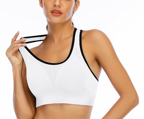 Image of IUGA Sports Bras for Women High Impact Racerback Sports Bra Seamless Padded Sports Bra Yoga Bras Workout Bra Activewear Bra