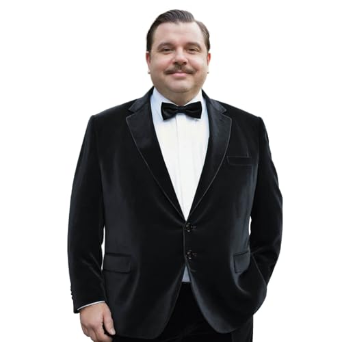GATMSTZ Suits for Men Big and Tall 2 Piece Velvet Tux Suit Big Men for Wedding Party Business3