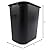 Rubbermaid Commercial 295600BK Deskside Plastic Wastebasket, Rectangular, 7 gal, Black (2)