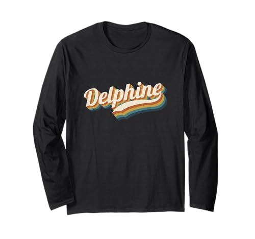 Vintage Delphine Nome Personalizzato Delphine Maglia a Manica