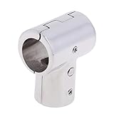 Kesoto 316 Stainless Steel Boat Marine Handrail 90 Degree T/Tee Fitting Rail Connector Split for 1...