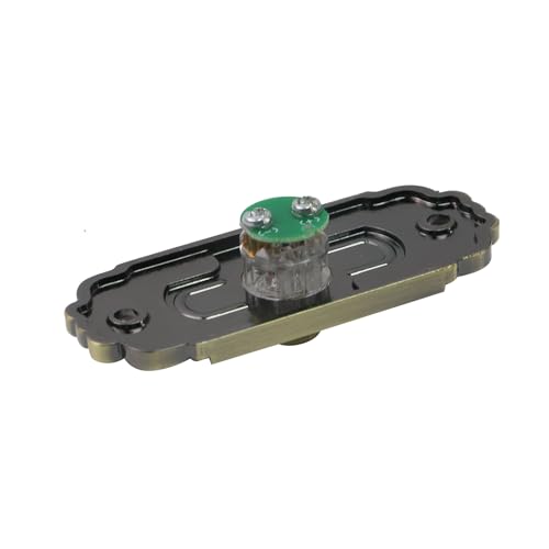Bouton de sonnette laiton rétro 8 cm LED pour façade ancienne - 6