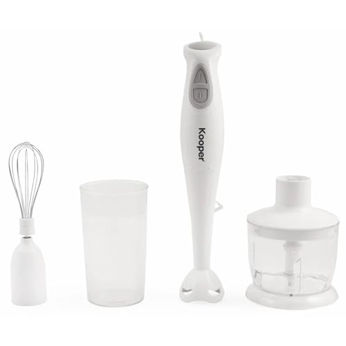 La zappa Mini robot de cocina 3 en 1 ideal para picar, mezclar y batir con vaso graduado de 600 ml
