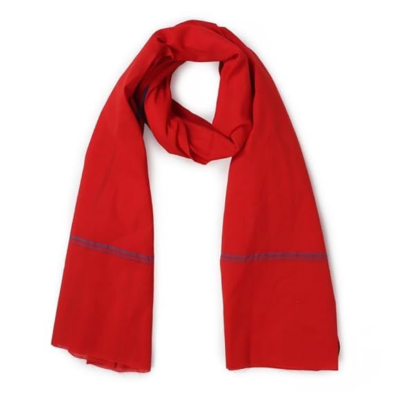 Buy Premium Solid Red Scarf for Men and Women | Soft Lightweight