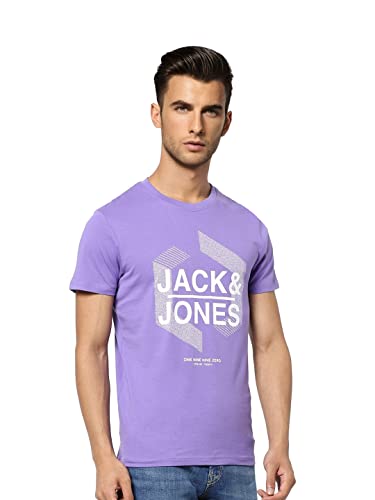 Image of JACK & JONES Men's Cotton Printed Regular Fit T-Shirt