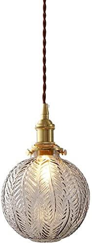 Chandelier lampe de lustre de plafond suspendue rétro en verre pour intérieur