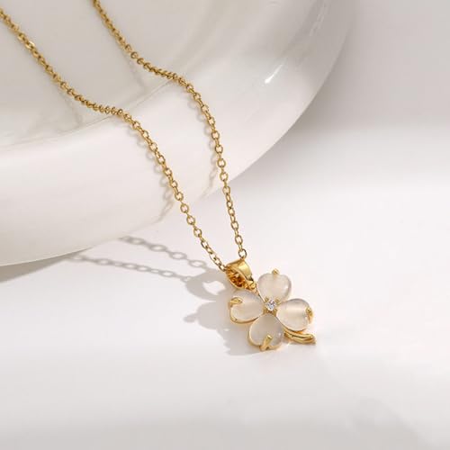 Collier de fleur pendentif polyvalent micro-incrusté haute joaillerie