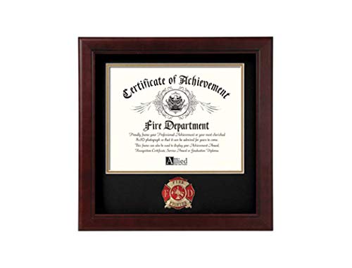 Flags connections Fire Fighter Certificate of Achievement Frame