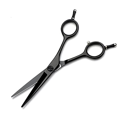 Ciseaux coupe de cheveux ligne A 5,5 pouces pour coupe plate en finition noire - 4
