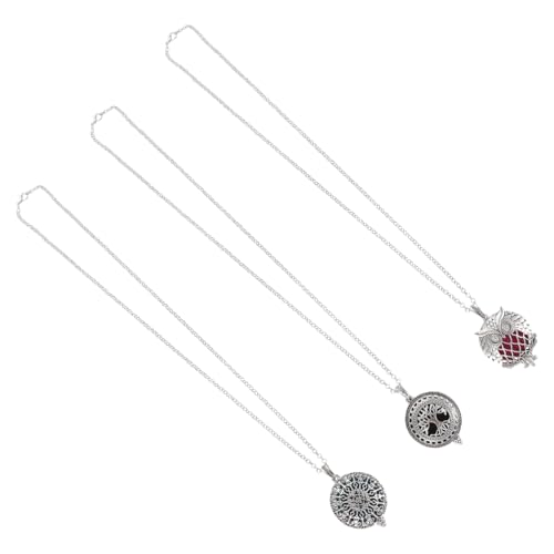 Mipcase 3 Piezas Collares Difusores de Aromaterapia Colgantes para Aceites Esenciales Estilo Aleatorio para Relajación y Decoración Personal