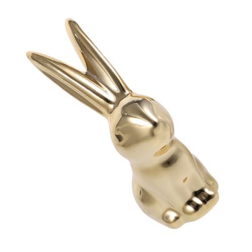 DECORNIJIA Figurita de Conejo de Decorativa con Base Plana Estatua Pequeña y Delicada para Escritorio y Hogar Ornamento Único para Regalo Pascua y Decoración Interior