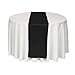 LinenTablecloth 14 x 108-Inch Satin Table Runner Black