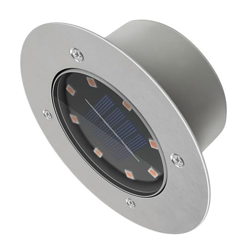 Lampe solaire de sol extérieur 8 LED spot étanche pour balisage