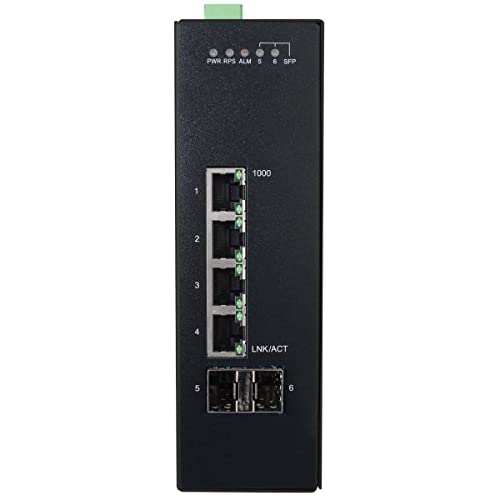 Image of Tripp Lite Industrial 4-Port Lite Managed Gigabit Ethernet Switch, 2 SFP GbE Slots, 10 /100 /1000 Megabit RJ45 Ports, 14 to 140F Temperature Range, 3-Year Manufacturer's Warranty (NGI-S04C2)