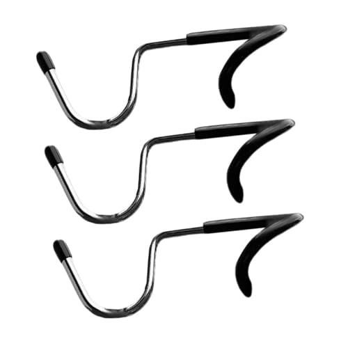 Mikikit 3pcs Versatile Steel Camping Light Hooks -Slide Hangers for Outdoor Use for Hanging Lanterns Bird Feeders and More Poles Trees