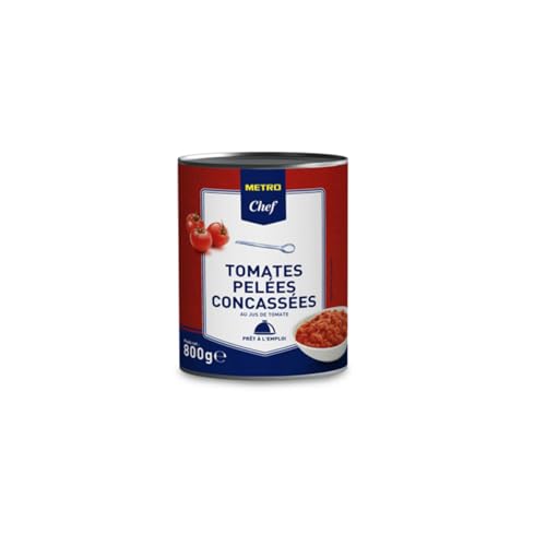 Tomates pelados triturados METRO CHEF – Pack de 6 latas de 800 g