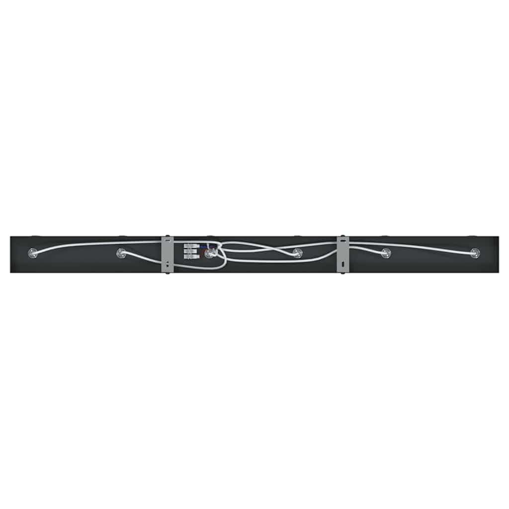 vidaXL Reflektor sufitowy Z reflektorami Czarny 73 x 6 x 16 cm Metal