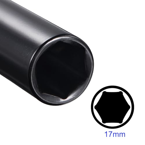 MACHSWON 1/2 Inch Drive - 17mm Deep Impact Socket with 6 Point Design, Heat-Treated Cr-V Steel 150mm Length, Metric Sizes - Image 3