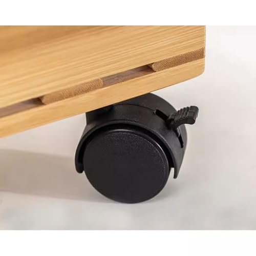 Soporte para CPU de escritorio con base removible, bandeja con polea y estante para almacenamiento miniatura 7