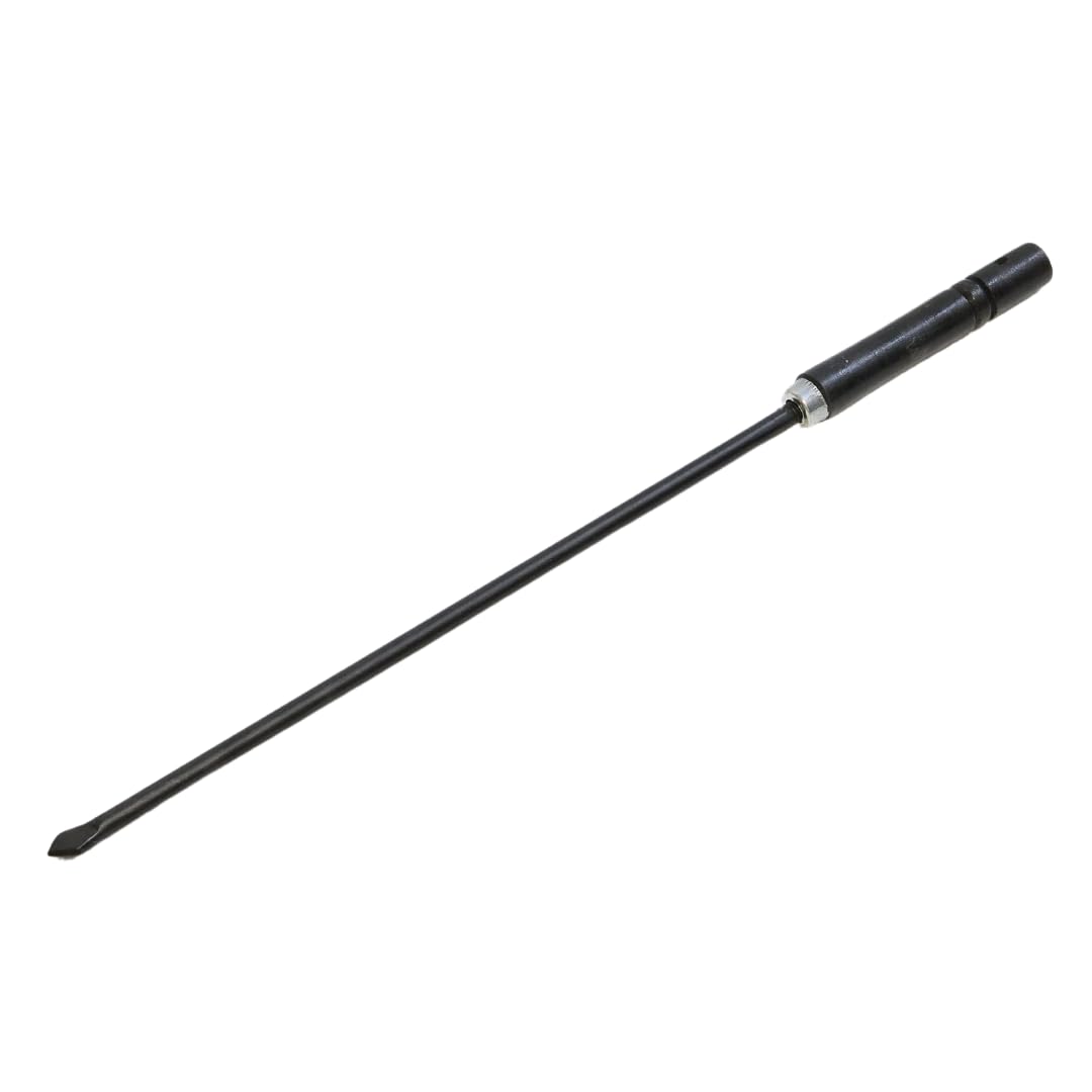 Trendi 18" Fireplace Poker | Heavy Duty Wrought Iron Steel Fire Tool with Wooden Handle | Rustproof Fire Poker for Fire Pit, Campfire, BBQ, Indoor & Outdoor Use – Black