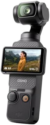 DJI Osmo Pocket 3, Vlogging Camera with 1'' CMOS & 4K/120fps Video, 3-Axis Stabilization, Fast Focusing, Face/Object Tracking, 2" Rotatable Touchscreen, Small Video Camera for Photography, YouTube